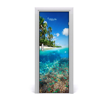 Door wallpaper Coral reef