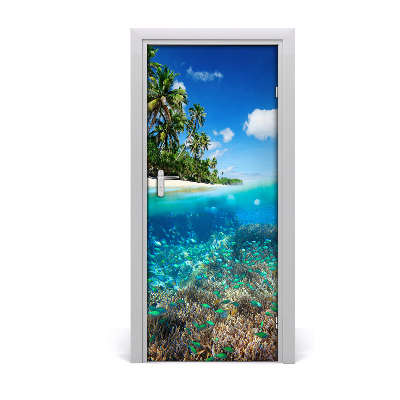 Door wallpaper Coral reef