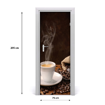 Self-adhesive door sticker Cup of coffee