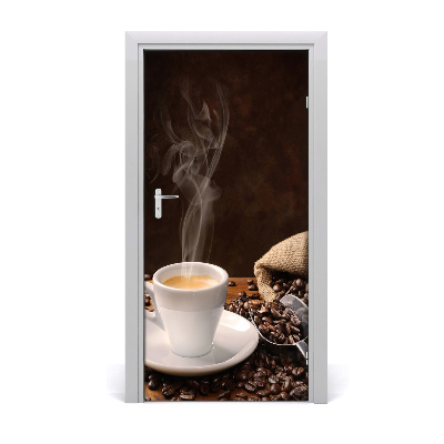 Self-adhesive door sticker Cup of coffee