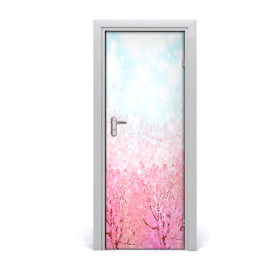 Self-adhesive door sticker Cherry blossoms