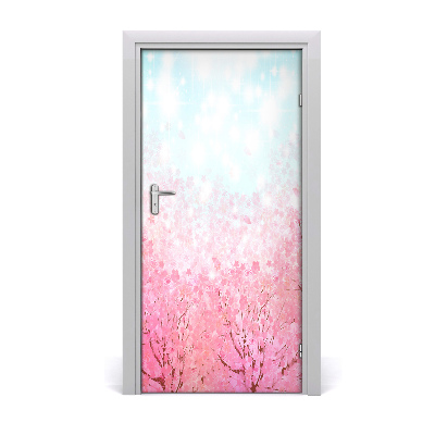 Self-adhesive door sticker Cherry blossoms