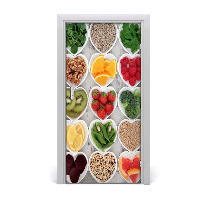 Self-adhesive door sticker Healthy food