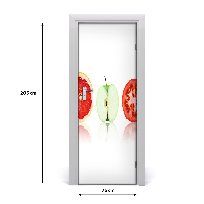 Self-adhesive door sticker Fruits and vegetables