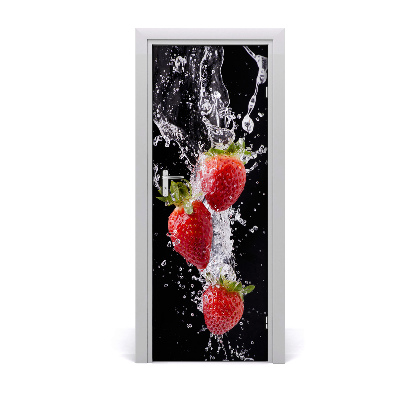 Self-adhesive door sticker Strawberries