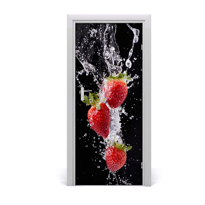 Self-adhesive door sticker Strawberries