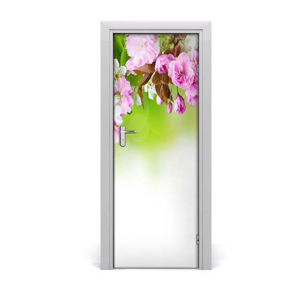 Self-adhesive door sticker Spring flowers