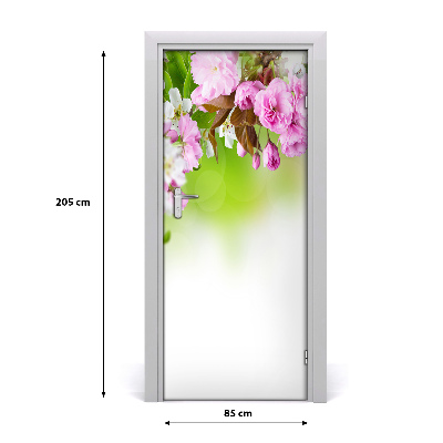 Self-adhesive door sticker Spring flowers