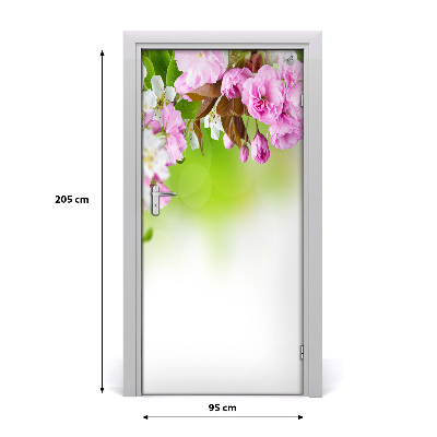 Self-adhesive door sticker Spring flowers