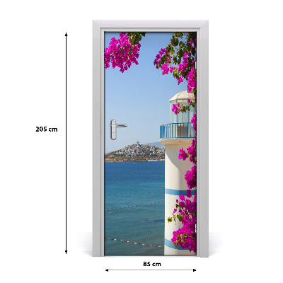 Self-adhesive door wallpaper Lighthouse