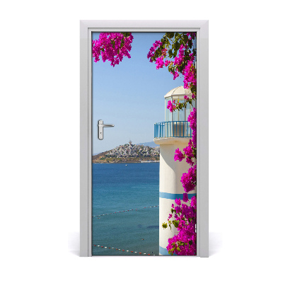 Self-adhesive door wallpaper Lighthouse