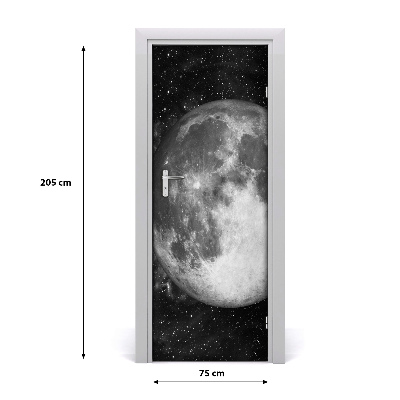 Self-adhesive door wallpaper Moon