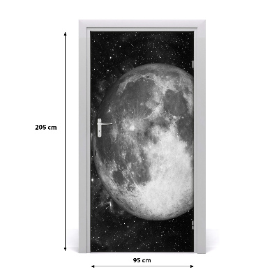 Self-adhesive door wallpaper Moon