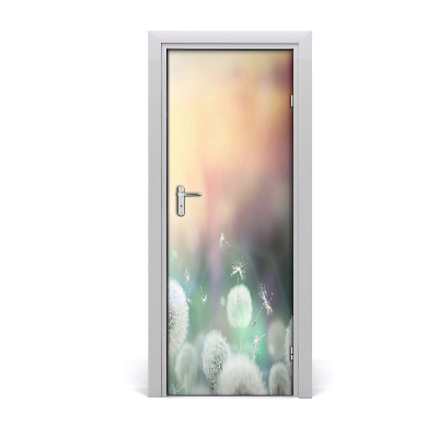 Self-adhesive door sticker Dandelions