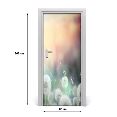 Self-adhesive door sticker Dandelions