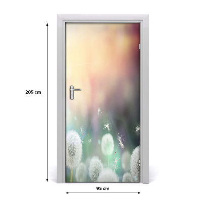 Self-adhesive door sticker Dandelions