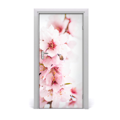 Self-adhesive door sticker Almond flowers