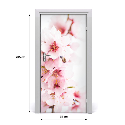 Self-adhesive door sticker Almond flowers