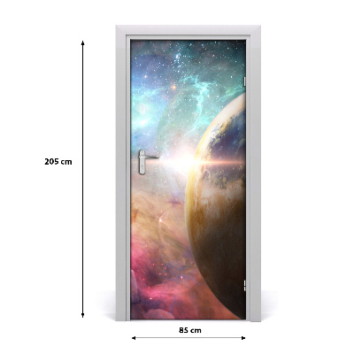 Self-adhesive door wallpaper Galaxy