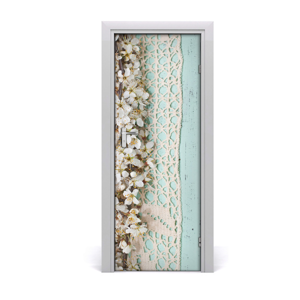 Self-adhesive door sticker Cherry blossoms