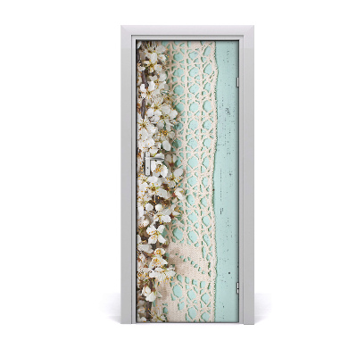 Self-adhesive door sticker Cherry blossoms