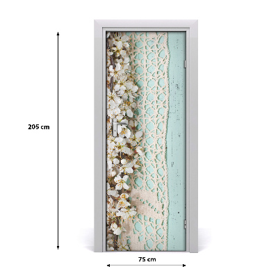 Self-adhesive door sticker Cherry blossoms