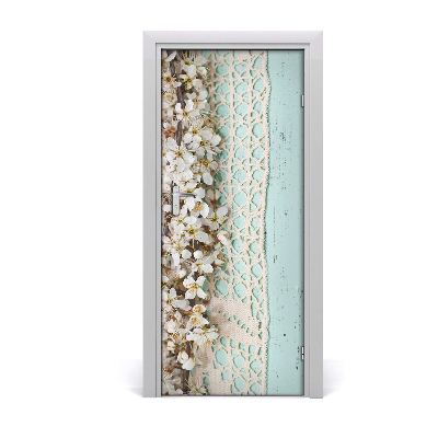 Self-adhesive door sticker Cherry blossoms