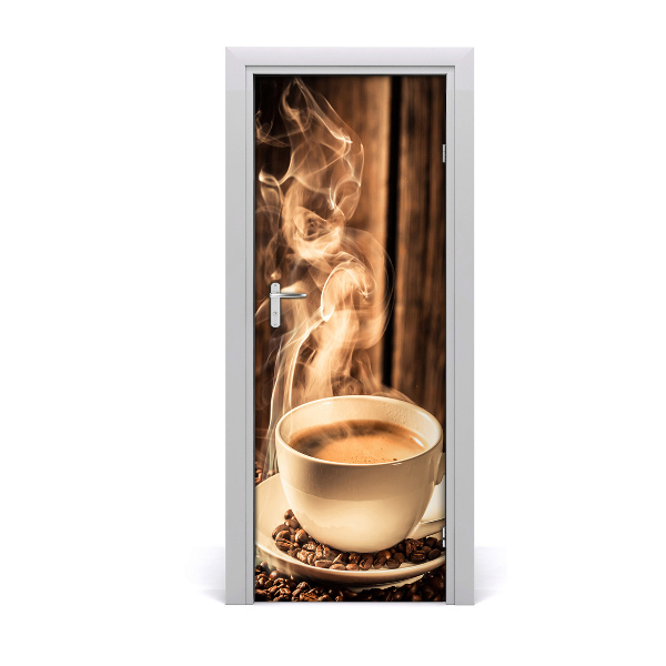 Self-adhesive door sticker Aromatic coffee