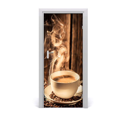 Self-adhesive door sticker Aromatic coffee