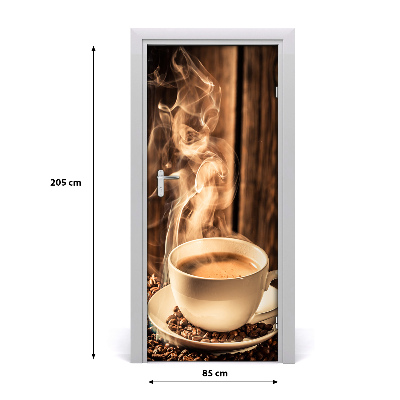 Self-adhesive door sticker Aromatic coffee