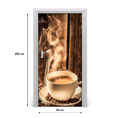 Self-adhesive door sticker Aromatic coffee