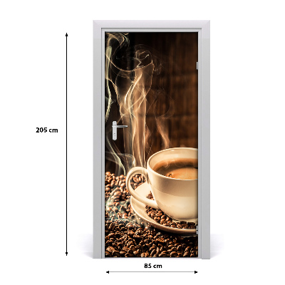 Self-adhesive door sticker Aromatic coffee