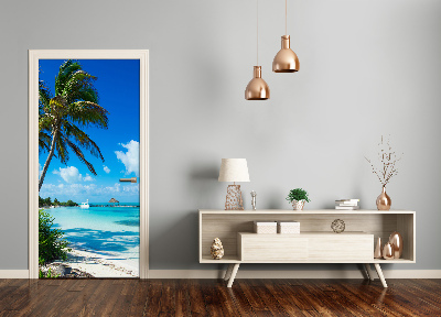 Door wallpaper Tropical beach