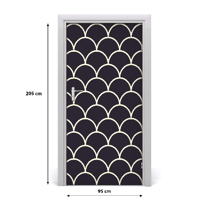 Door wallpaper Fish scales