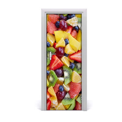 Self-adhesive door sticker Chopped fruit