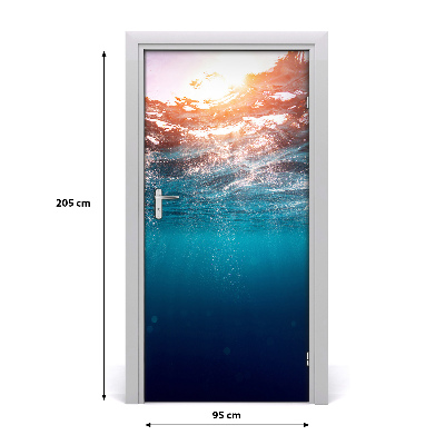 Door wallpaper Landscapes under water