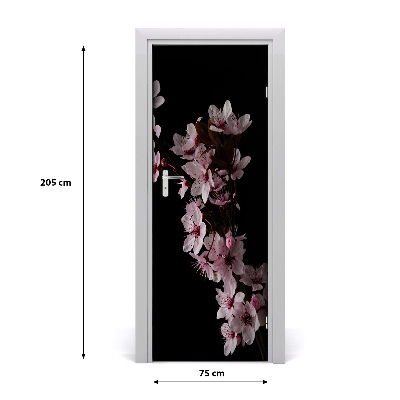 Self-adhesive door sticker Cherry blossoms