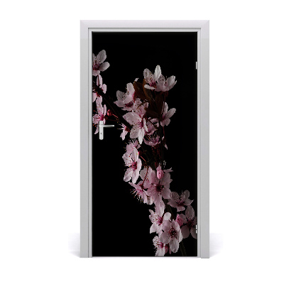 Self-adhesive door sticker Cherry blossoms