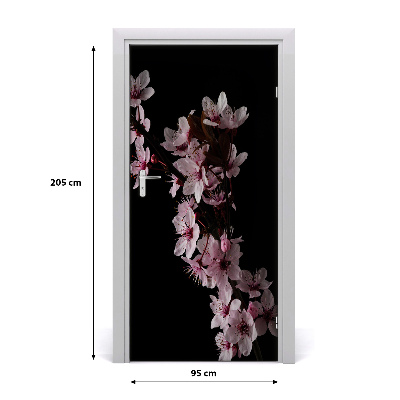 Self-adhesive door sticker Cherry blossoms