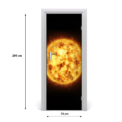 Self-adhesive door wallpaper Sun