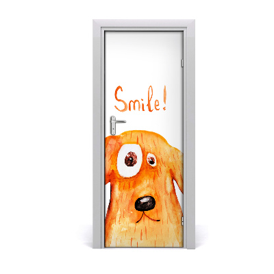 Self-adhesive door sticker Dog wall