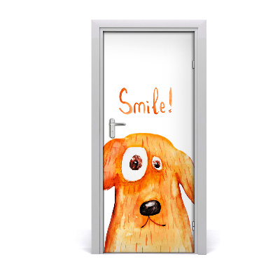 Self-adhesive door sticker Dog wall