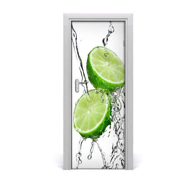 Self-adhesive door sticker Lime