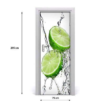 Self-adhesive door sticker Lime