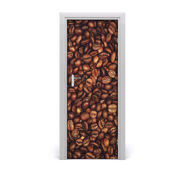 Self-adhesive door sticker Coffee beans