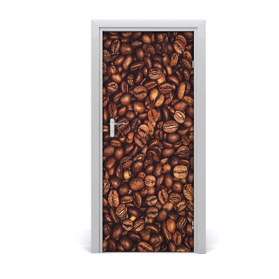 Self-adhesive door sticker Coffee beans