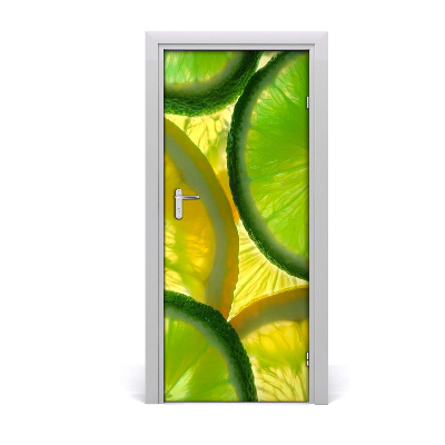 Self-adhesive door sticker Lime and lemon