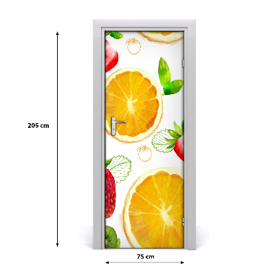 Self-adhesive door sticker Fruits