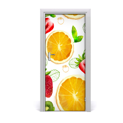 Self-adhesive door sticker Fruits