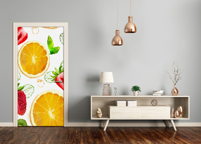 Self-adhesive door sticker Fruits